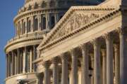 FILE - In this Jan. 25, 2017, file photo, the Capitol in Washington at sunrise. Democrats hoping to use health care as an issue in the midterm elections will have to decide how they’ll do it. One strain that’s popular with liberals, pushing for government-financed health care, is causing a tactical divide. (AP Photo/J. Scott Applewhite, File)