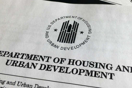 A portion of President Donald Trump's first proposed budget, focusing on the Department of Housing and Urban Development, and released by the Office of Management and Budget, is photographed in Washington, Wednesday, March 15, 2017. (AP Photo/Jon Elswick)