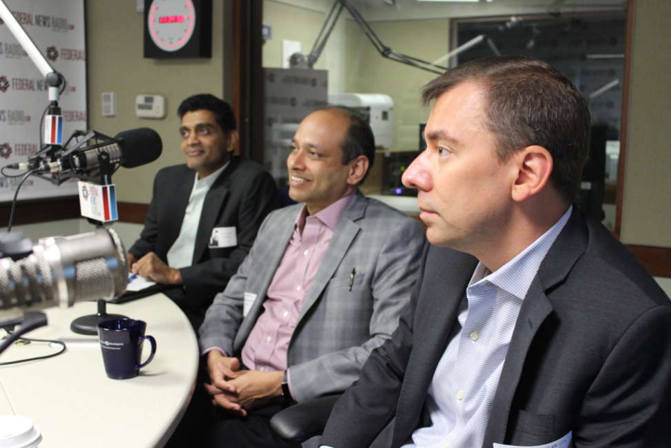 Sundar Vaidyanothan (center) is the CEO and co-founder. Karthic Mecheri (left) is co-founder and chief architect. Terry Miller is the chief operating officer at KarSun Solutions.