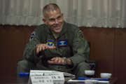 U.S. Air Force Lt. Gen. Steven Kwast, commander of Air Education and
Training Command, speaks with Japan Air Self-Defense leadership at Misawa
Air Base, Japan, Aug. 6, 2018. Kwast's visit increased bilateral
coordination for the F-35 Lightning II program as well as reaffirmed AETC's
training and support roles in the region. Kwast also visited several units
on base to obtain a better understanding of current operations at MAB. (U.S.
Air Force photo by Airman 1st Class Collette Brooks)