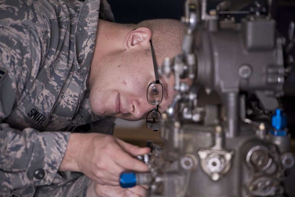 Part of the training Air Force aircraft maintainers go through is a hands-on assessment of their skills to evaluate if they can effectively trouble shoot engine problems with minimal Yokota Air Base, Japan 
