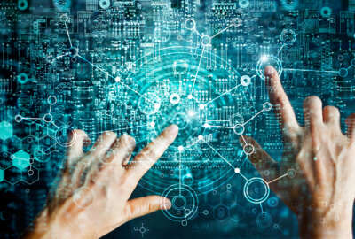 Innovations systems connecting people and intelligence devices. Futuristic technology networking and data exchanges connection and computer industry from telecommunication and internet development.