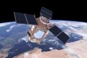 The undated artist rendering provided by ESa shows the Sentinel-5P satellite which is the first Copernicus mission dedicated to monitoring our atmosphere. It carries the Tropomi instrument to map a multitude of trace gases and aerosols that affect the air we breathe and our climate. (ESA via AP)