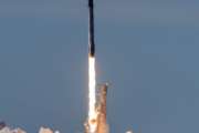 In this photo provided by the U.S. Air Force, a SpaceX Falcon 9 rocket, carrying the Spaceflight SSO-A: SmallSat Express, launches from Space Launch Complex-4E at Vandenberg Air Force Base, Calif., Monday, Dec. 3, 2018. The SpaceX rocket carrying 64 small satellites, marks the first time the same Falcon 9 rocket has been used in three space missions. (Senior Airman Clayton Wear/U.S. Air Force via AP)