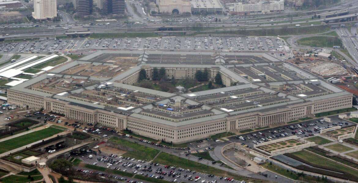 FILE - This March 27, 2008, file aerial photo shows the Pentagon in Washington. The U.S. military wants to expand its use of artificial intelligence in warfare but says it will take care to deploy the technology in accordance with the nation’s values. The Pentagon outlined its first AI strategy on Tuesday, Feb. 12, 2019. (AP Photo/Charles Dharapak, File)