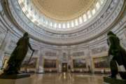 The Capitol Rotunda is seen in Washington, Monday, March 25, 2019, as Democrats vowed to press ahead with their multiple investigations into the president and whether he obstructed justice after special counsel Robert Mueller did not find that President Donald Trump or his campaign colluded with Russians to interfere in the 2016 presidential election. (AP Photo/J. Scott Applewhite)