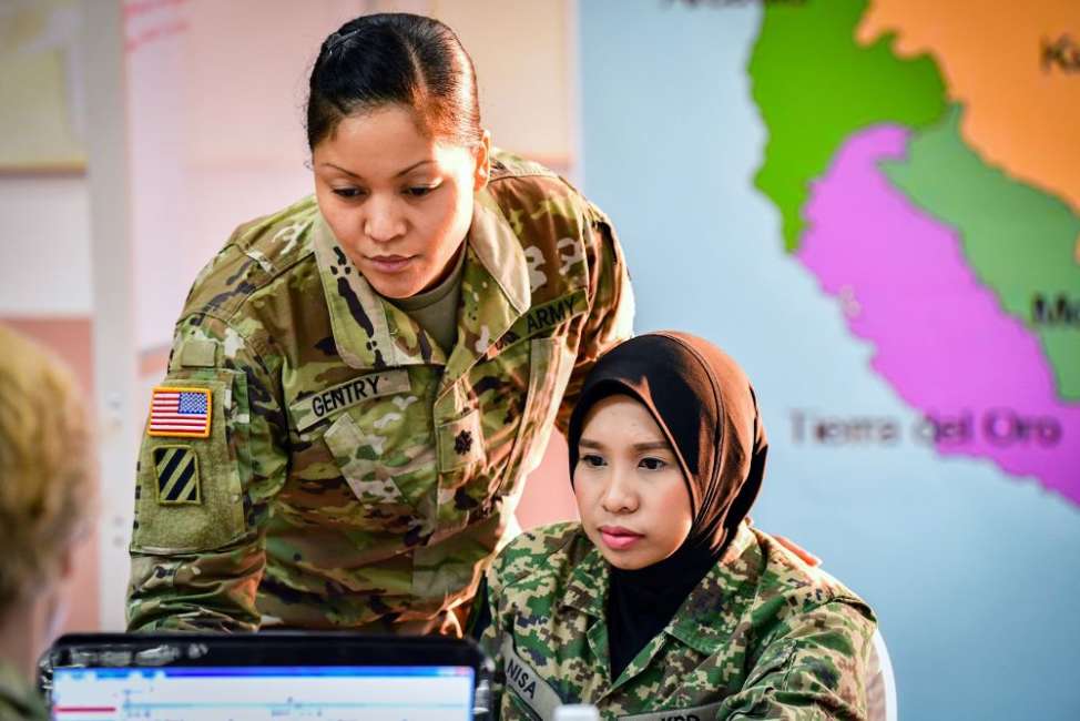 Army National Guard soldiers women Malaysia