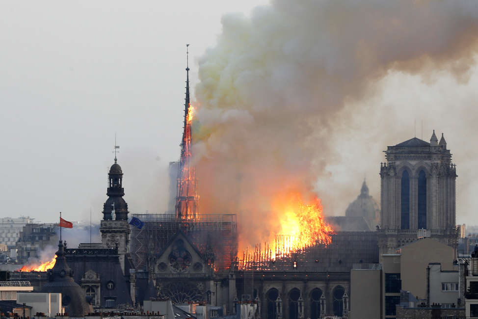 APTOPIX France Notre Dame Fire