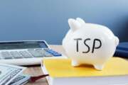 TSP written on a piggy bank.