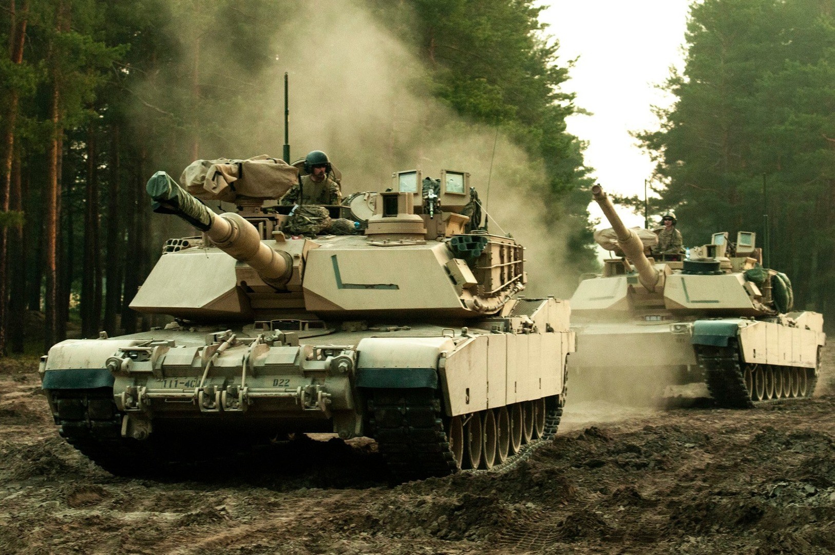 U.S. Army Soldiers from 1st Infantry Division ready themselves for movement to a mock rail head during a readiness exercise near Swietoszow, Poland. The massive exercise was a part of #AtlanticResolve, and trains units to quickly react and move upon being summoned to a theater of war.