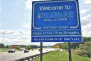 Delaware welcome sign