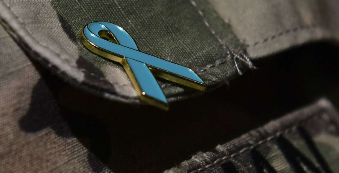 A Sexual Harassment/Assault Response and Prevention Program pin is worn by a U.S. Army Soldier at Joint Base Langley-Eustis, Virginia, April 25, 2018. The SHARP team members aimed to provide a more lighthearted environment for Soldiers to engage in a discussion about sexual assault prevention. (U.S. Air Force photo by Airman 1st Class Monica Roybal)