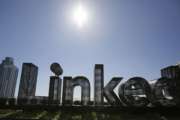 FILE - This Sept. 22, 2016, file photo shows a sculpture on a terrace outside the offices of LinkedIn in San Francisco. A federal appeals court has affirmed the right of a startup company to collect information from people's public profiles on networking service LinkedIn. The U.S. Court of Appeals for the Ninth Circuit in San Francisco upheld a previous ruling Monday, Sept. 9. 2019, siding with hiQ Labs, a San Francisco company that analyzes workforce data scraped from profiles. (AP Photo/Eric Risberg, File)