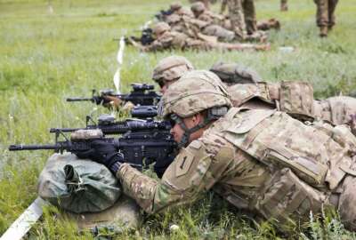 Soldiers with the 1st Battalion, 16th Infantry Regiment, 1st Armored Brigade Combat Team, 1st Infantry Division confirm the zero on their M4A1 carbines during advanced rifle marksmanship training on a range near Smardan, Romania, June 5, 2019. Advanced marksmanship training helps prepare the Soldiers of the 1-16th Infantry to be a lethal asset to NATO allies in support of Atlantic Resolve. (U.S. Army photo by Sgt. Jeremiah Woods)