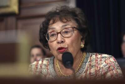 FILE - In this April 9, 2019, file photo, Rep. Nita Lowey, D-N.Y., speaks during a hearing on Capitol Hill in Washington. Lowey, the chairwoman of the House Appropriations Committee and a 31-year veteran of Congress, says she will retire at the end of next year. (AP Photo/Andrew Harnik, File)