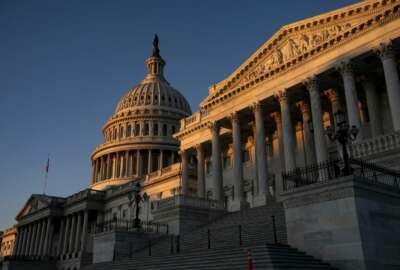 The Capitol is illuminated at sunrise in Washington, Wednesday, Nov. 6, 2019. (AP Photo/J. Scott Applewhite)
