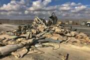 Rubble and debris are seen at Ain al-Asad air base in Anbar, Iraq, Monday, Jan. 13, 2020. Ain al-Asad air base was struck by a barrage of Iranian missiles on Wednesday, in retaliation for the U.S. drone strike that killed atop Iranian commander, Gen. Qassem Soleimani, whose killing raised fears of a wider war in the Middle East. (AP Photo/Qassim Abdul-Zahra)