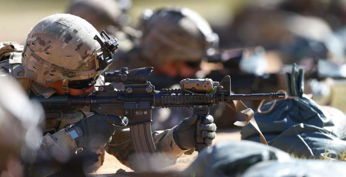 .S. Army soldiers hone their long-distance marksmanship skills as they train at Fort Benning in Columbus, Ga.