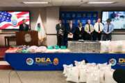 U.S. Drug Enforcement Administration Acting Administrator Uttam Dhillon announced the launch of Operation Crystal Shield at a news conference in Atlanta on Thursday, Feb. 20, 2020. Federal authorities say they are targeting methamphetamine "transportation hubs" around the country in an effort to block the distribution of the highly addictive drug. (AP Photo/Angie Wang)