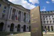 FILE - In this Spet. 18, 2019, file photo, the headquarters of the Environmental Protection Agency in Washington. A Trump administration proposal to roll back environmental reviews for big projects is drawing heavy objections from African American and Latino communities.  (AP Photo/J. Scott Applewhite)