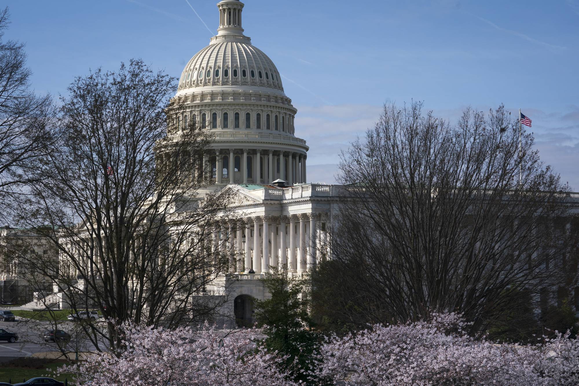 The Capitol is seen as lawmakers negotiate on the emergency coronavirus response legislation, at the Capitol in Washington, Wednesday, March 18, 2020. (AP Photo/J. Scott Applewhite)