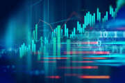 financial stock market graph illustration ,concept of business investment and stock future 
trading.