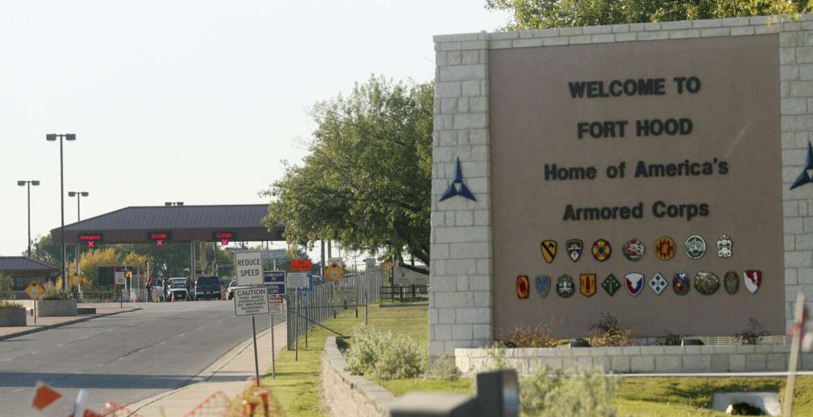 This Nov. 5, 2009 file photo shows the entrance to Fort Hood Army Base in Fort Hood, Texas, near Killeen, Texas. As much as President Donald Trump enjoys talking about winning and winners, the Confederate generals he vows will not have their names removed from U.S. military bases were not only on the losing side of rebellion against the United States, some weren't even considered good generals. Or even good men. The 10 generals include some who made costly battlefield blunders; others mistreated captured Union soldiers, some were slaveholders, and one was linked to the Ku Klux Klan after the war. (AP Photo/Jack Plunkett, File)