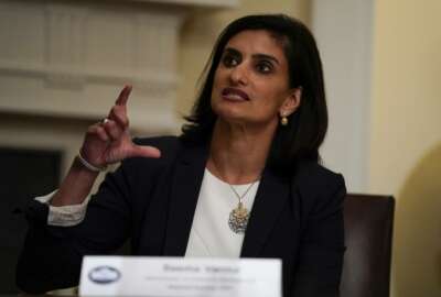 Administrator of the Centers for Medicare and Medicaid Services Seema Verma speaks during a roundtable with President Donald Trump about America's seniors, in the Cabinet Room of the White House, Monday, June 15, 2020, in Washington. (AP Photo/Evan Vucci)