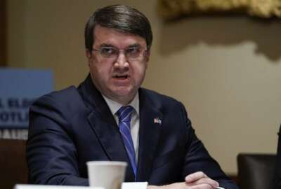 Veterans Affairs Secretary Robert Wilkie speaks during a roundtable with President Donald Trump about America's seniors, in the Cabinet Room of the White House, Monday, June 15, 2020, in Washington. (AP Photo/Evan Vucci)