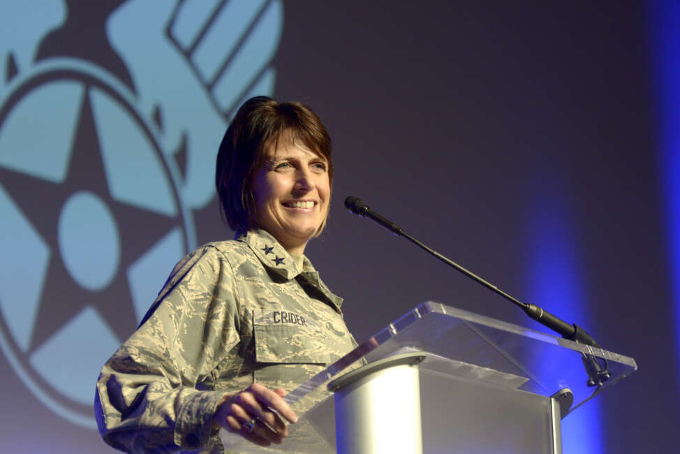 Air Force Maj. Gen. Kim Crider is the mobilization assistant to the chief of Space Operations. (U.S. Air Force photo by Staff Sgt. Rusty Frank)