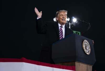 President Donald Trump speaks during a campaign rally Tuesday, Sept. 22, 2020, in Moon Township, Pa. (AP Photo/Evan Vucci)
