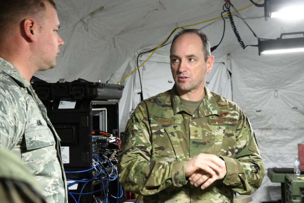 Maj. Gen. Kevin Kennedy is the Air Force’s assistant deputy chief information officer for digital transformation.  (U.S. Air Force photo by Edward Aspera Jr.)