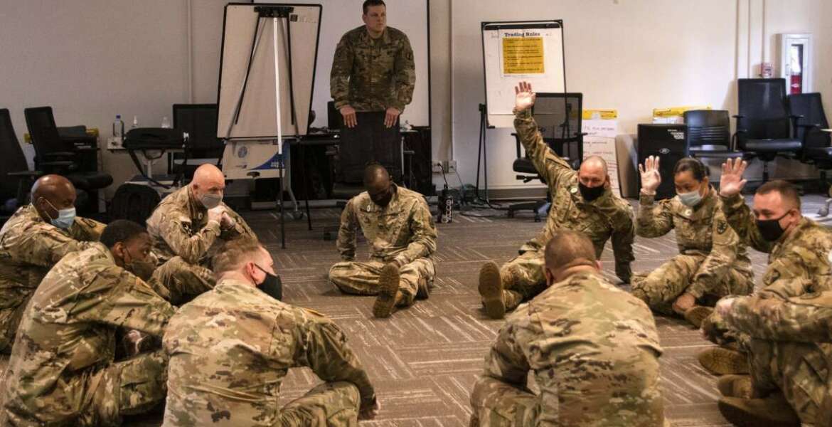Soldiers participate in equal opportunity training at Fort Eustis, Virginia, June 23, 2020. The 60-hour course is designed to prepare Soldiers to be equal opportunity advisers in their respective units. (U.S. Army photo by David Overson) (Photo Credit: David Overson)