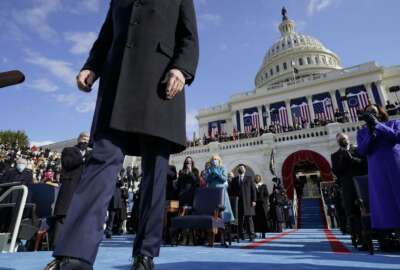 President Joe Biden walks to a podium to speak after he was sworn-in during the 59th Presidential Inauguration at the U.S. Capitol in Washington, Wednesday, Jan. 20, 2021. (AP Photo/Andrew Harnik, Pool)