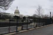 An inner perimeter anti-scaling fence is around the U.S. Capitol, Tuesday, March 16, 2021, in Washington. (AP Photo/Alex Brandon)