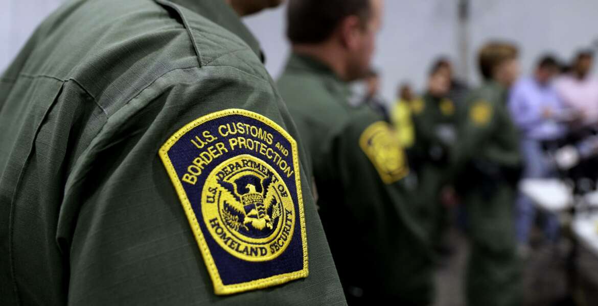 FILE - In this Thursday, May 2, 2019 file photo, Border Patrol agents hold a news conference prior to a media tour of a new U.S. Customs and Border Protection temporary facility near the Donna International Bridge in Donna, Texas. President Joe Biden’s administration is refusing to allow lawyers who inspect facilities where immigrant children are detained to enter a Border Patrol tent in Texas where agents are holding hundreds of youths. The attorneys say they were allowed to speak to children at the facility in Donna on Thursday, March 11, 2021 but were denied the chance to see the areas where the youths were being held. (AP Photo/Eric Gay, File)