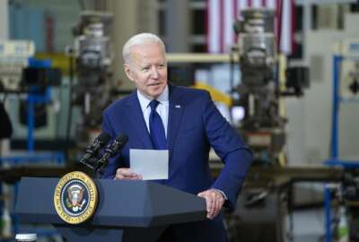 President Joe Biden delivers remarks on the economy at the Cuyahoga Community College Metropolitan Campus, Thursday, May 27, 2021, in Cleveland. (AP Photo/Evan Vucci)