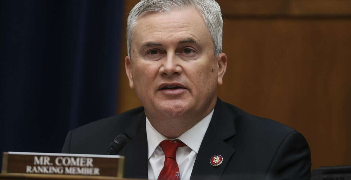 House Oversight and Reform Committee Ranking Member James Comer, R-Ky., speaks during a House Oversight and Reform Committee regarding the on Jan. 6 attack on the U.S. Capitol, on Capitol Hill in Washington, Wednesday, May 12, 2021. (Jonathan Ernst/Pool via AP)