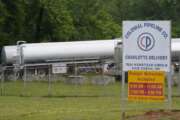 Tanker trucks are parked near the entrance of Colonial Pipeline Company Wednesday, May 12, 2021, in Charlotte, N.C.  The operator of the nation’s largest fuel pipeline has confirmed it paid $4.4 million to a gang of hackers who broke into its computer systems. That's according to a report from the Wall Street Journal. Colonial Pipeline’s CEO Joseph Blount told the Journal that he authorized the payment after the ransomware attack because the company didn’t know the extent of the damage.   (AP Photo/Chris Carlson)