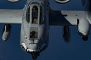 A U.S. Air Force A-10 Thunderbolt II flies above the U.S. Central Command area of responsibility, Jan. 17, 2020. The Thunderbolt II is a highly accurate, global reach airframe that provides U.S. and coalition forces a maneuverable close air support and precision strike platform. (U.S. Air Force photo by Staff. Sgt. Daniel Snider)