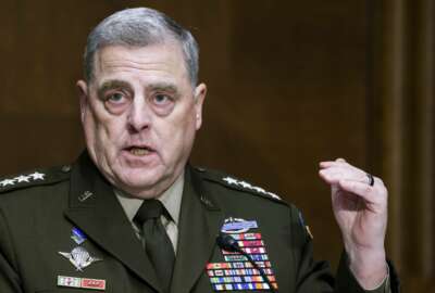 Chairman of the Joint Chiefs Chairman Gen. Mark Milley testifies before a Senate Appropriations Committee hearing, Thursday, June 17, 2021, on Capitol Hill in Washington. (Evelyn Hockstein/Pool via AP)
