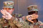 Sgt. Rebecca Landry and Spc. Asia Jones, 529th Support Battalion Soldiers, helped spread a powerful message in June to help reduce suicides within the Army. 