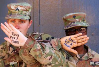 Sgt. Rebecca Landry and Spc. Asia Jones, 529th Support Battalion Soldiers, helped spread a powerful message in June to help reduce suicides within the Army. 