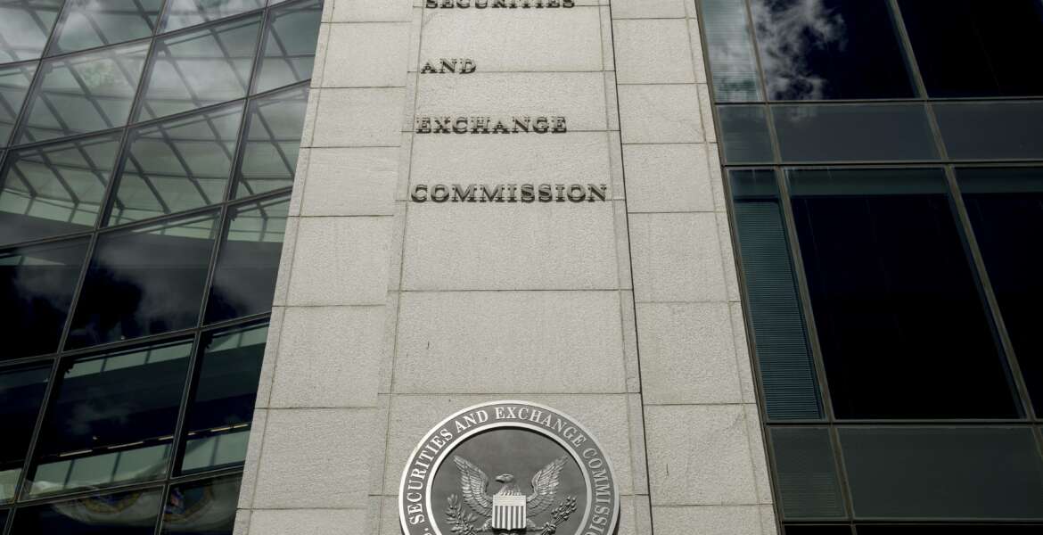 FILE - In this Aug. 5, 2017, file photo U.S. Securities and Exchange Commission building in Washington.  Chinese companies hoping to sell their shares in the United States must start making more disclosures about their potential risks before U.S. regulators will allow them to list their stock. The Securities and Exchange Commission announced the move Friday, July 30, 2021, after Beijing said it would step up its supervision of Chinese companies listed overseas, including reviews of their cybersecurity. (AP Andrew Harnik, File)