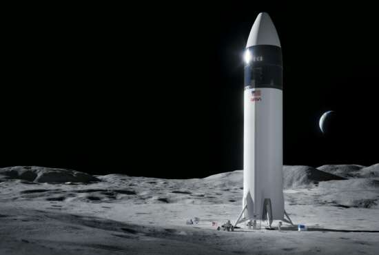 This is an illustration provided by SpaceX shows the SpaceX Starship human lander design that will carry the first NASA astronauts to the surface of the Moon under the Artemis program. Jeff Bezos has lost his appeal of NASA's contract with Elon Musk's SpaceX to build its new moon lander. The Government Accountability Office Friday, July 30, 2021 ruled that NASA's award of the $2.9 billion contract to just SpaceX was legal and proper.(SpaceX/NASA via AP)