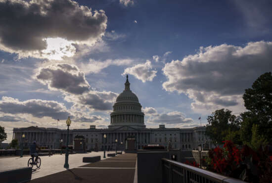 The Capitol is seen in Washington, Monday, Sept. 20, 2021, as Congress returns to a busy schedule and Democratic lawmakers are laboring to shoulder President Joe Biden's massive $3.5 trillion 