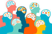 Groups of people with shared interests or aims. Concept of the diversity of people's talents and skills associated with different brains.