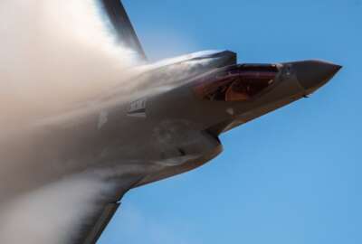 A U.S. Air Force F-35A Lightning II fighter jet performs during the California International Airshow in Salinas, California, Oct. 30, 2021. The F-35A, produced by Lockeed Martin, is a fifth generation multi-role fighter platform. (U.S. Air Force photo by Staff Sgt. Andrew D. Sarver)