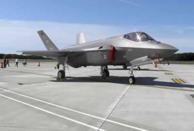 FILE - An F-35 fighter jet arrives at the Vermont Air National Guard base in South Burlington, Vt., Sept. 19, 2019. The United Arab Emirates on Tuesday, Dec. 14, 2021, suspended talks on a $23 billion deal to purchase American-made F-35 planes, armed drones and other equipment, in a rare dispute between Washington and a key U.S. ally in the Persian Gulf.  (AP Photo/Wilson Ring, File)
