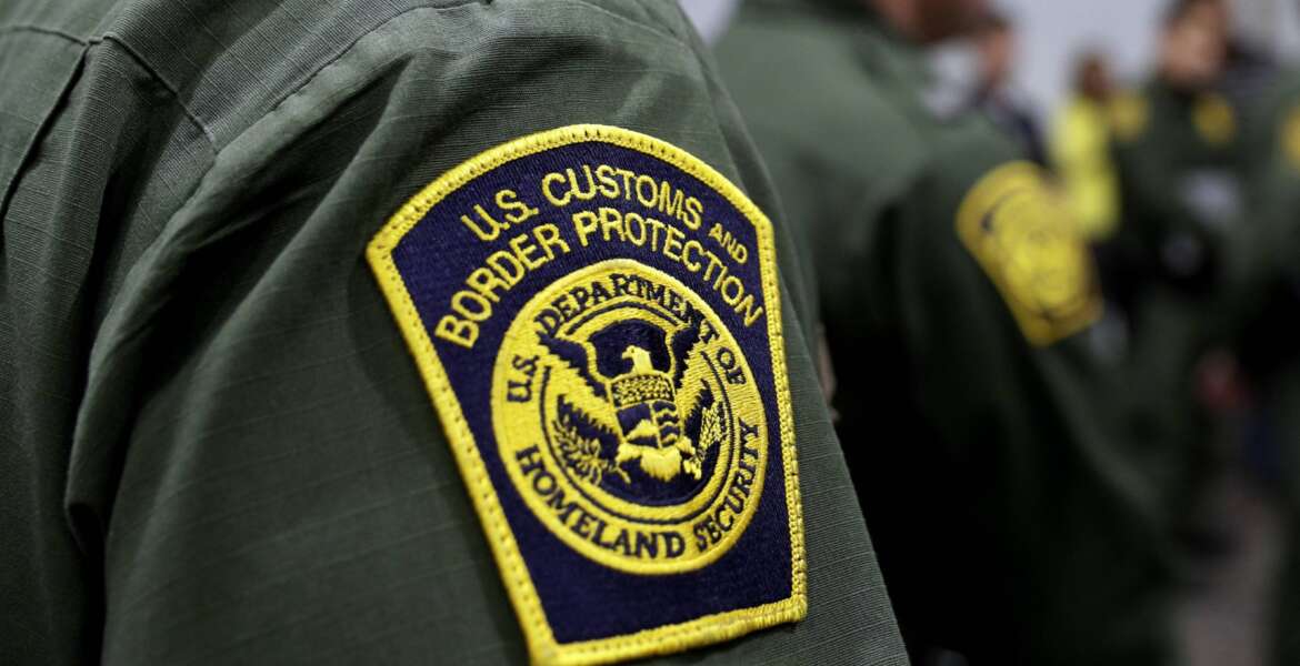 FILE - Border Patrol agents hold a news conference prior to a media tour of a new U.S. Customs and Border Protection temporary facility near the Donna International Bridge in Donna, Texas, May 2, 2019. A special Customs and Border Protection unit used sensitive government databases intended to track terrorists to investigate as many as 20 U.S.-based journalists, including a Pulitzer Prize-winning Associated Press reporter, according to a federal watchdog. (AP Photo/Eric Gay, File)